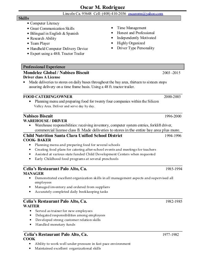 tow truck driver resume