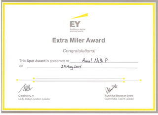 Extra Miler Award