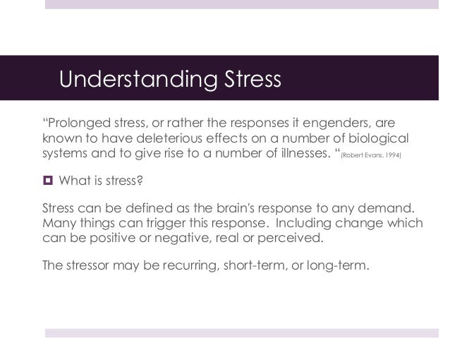 the effect of stress on our The following pages will explain the effects of such high-stress moments on different organs on-the-spot stress reduction here are some of our experts' favorite methods of de-stressing on the fly: walk it off walking is wonderful, says roberta lee. the effect of stress on our The following pages will explain the effects of such high-stress moments on different organs on-the-spot stress reduction here are some of our experts' favorite methods of de-stressing on the fly: walk it off walking is wonderful, says roberta lee.