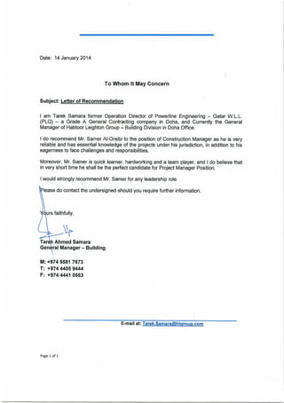 Recommendation Letter (Habtoor leighton Group)