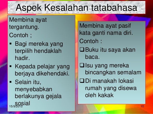 B5 latihan kesalahan kata, istilah dan tatabahasa