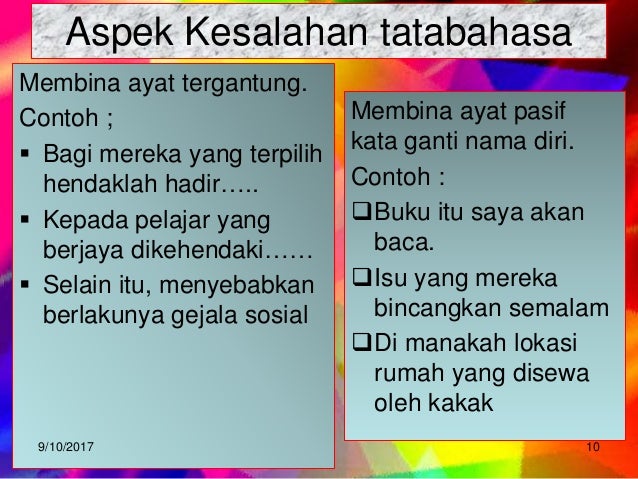 B5 latihan kesalahan kata, istilah dan tatabahasa