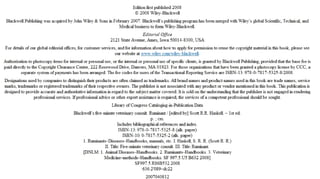 Blackwell's 5 Minute Veterinary Consult - Ruminant