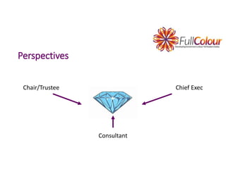 Perspectives
Chair/Trustee Chief Exec
Consultant
 