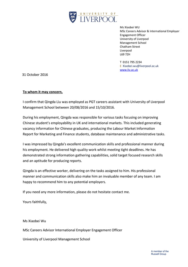 Qingda s Reference Letter Final Liverpool 