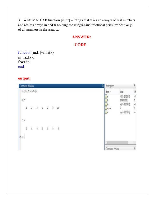 B61301007 matlab documentation