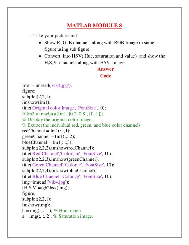 B61301007 matlab documentation