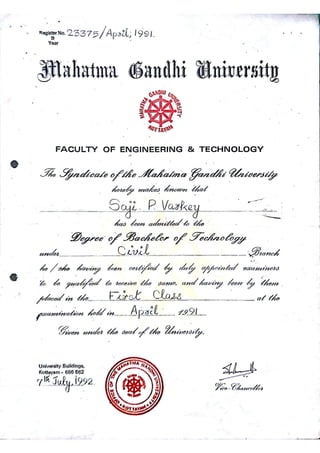 Degree certificate