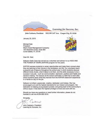 kapow reference letter