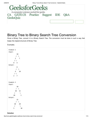 Relationship between number of nodes and height of binary tree -  GeeksforGeeks