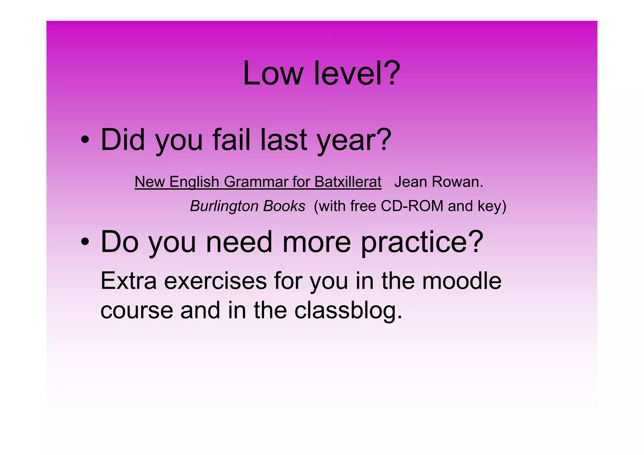 B63 Course Information PPT