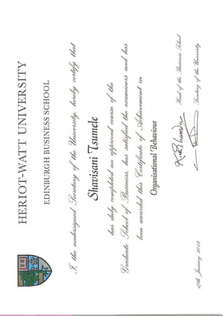 EBS Certificates