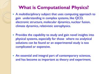 Resources for Teaching Undergraduate Computational Physics | PPT