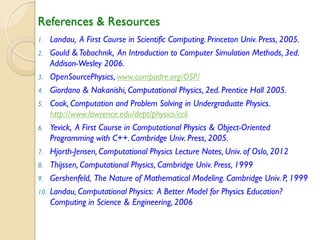 Resources for Teaching Undergraduate Computational Physics | PDF