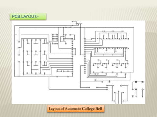 PCB LAYOUT:-
Layout of Automatic College Bell
 