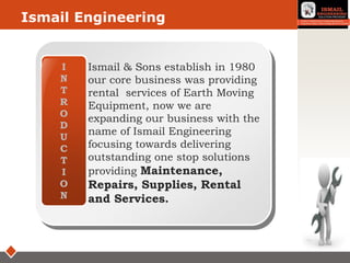 Ismail Rent ismail engineering profile | PPTX
