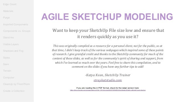 20170112 agile sketchup modeling guide
