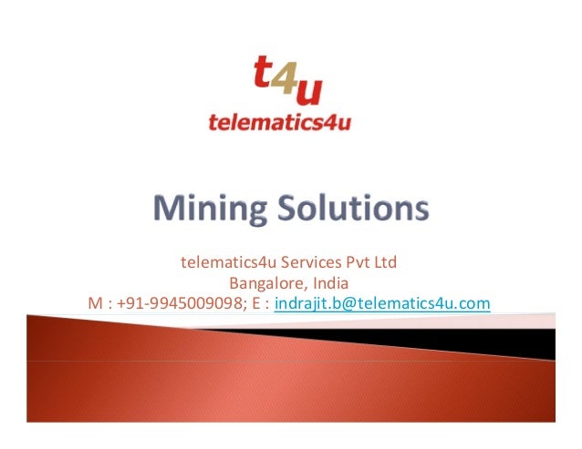 T4U Mining Solutions Presentation T4U Mining Solutions Presentation