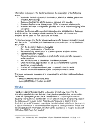 Centre of Excellence in Business Analytics | PDF