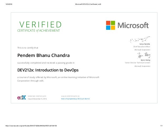microsoft certicate