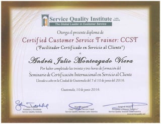 SQI - Certified Customer Service Trainer