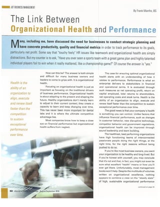 Organizational Health Article F Manfre Aug 2016