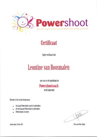 diploma certificaat Powershoot