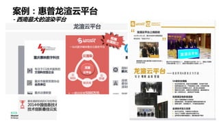 案例：惠普龙渲云平台
- 西南最大的渲染平台
 