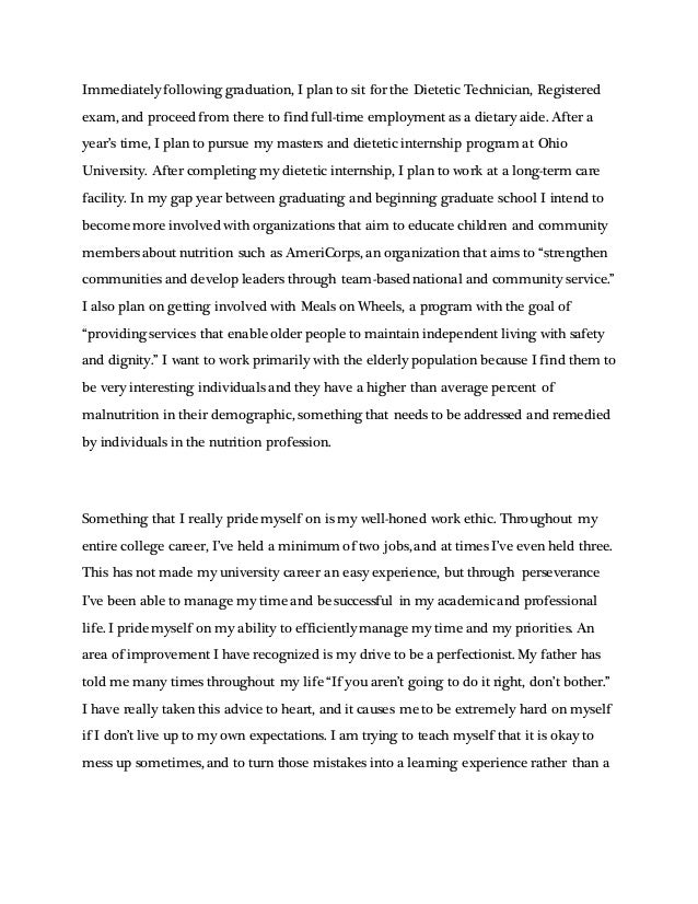 Personal statement examples picture