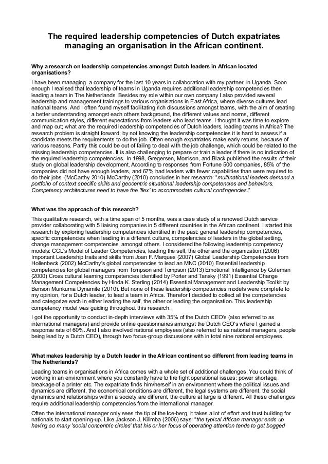 Dissertation management leadership