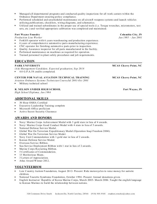 orourke resume