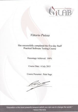 PST Certificate