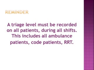 Code Rrt Level THE Triage assessment | PPTX