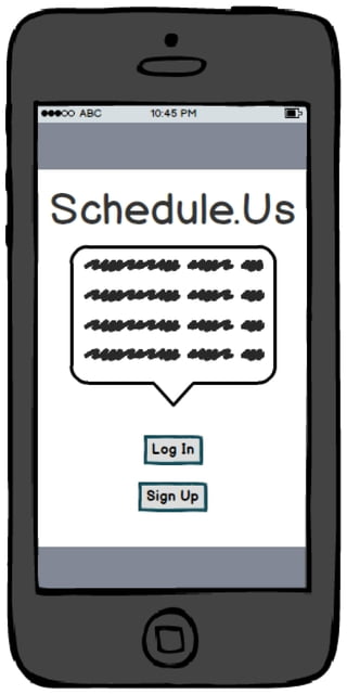 Schedule.Us App Wireframes