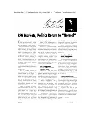 Publisher for FUEL Reformulation, May/June 1995, p1 (3rd
column- Pierre Latour added)
 