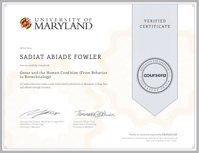 coursera certificate