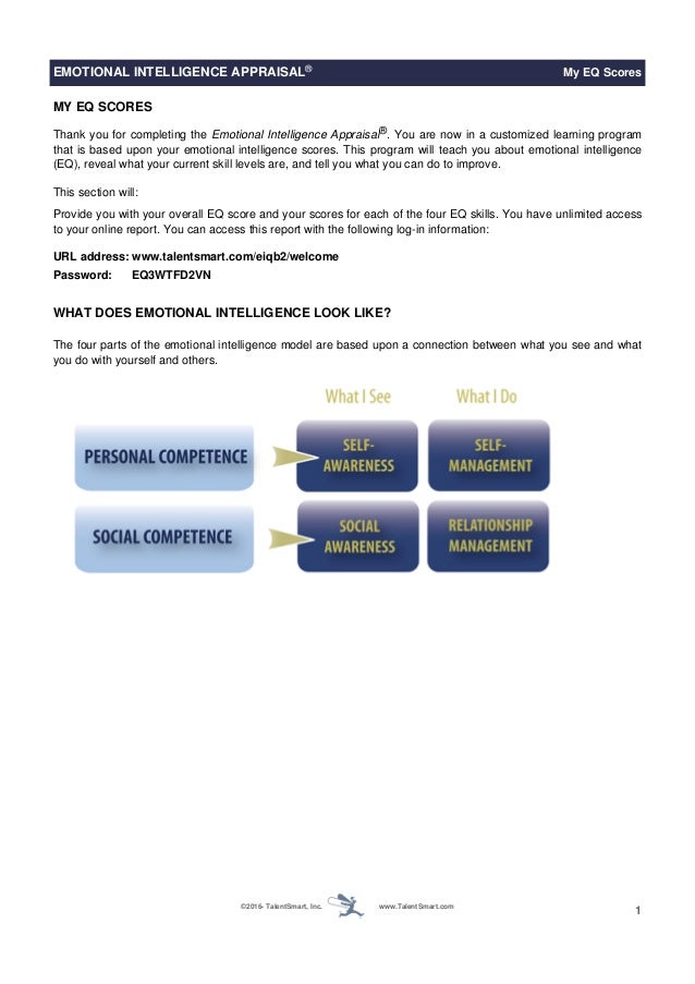 Emotional Intelligence Testing 2016 Marcos Flores
