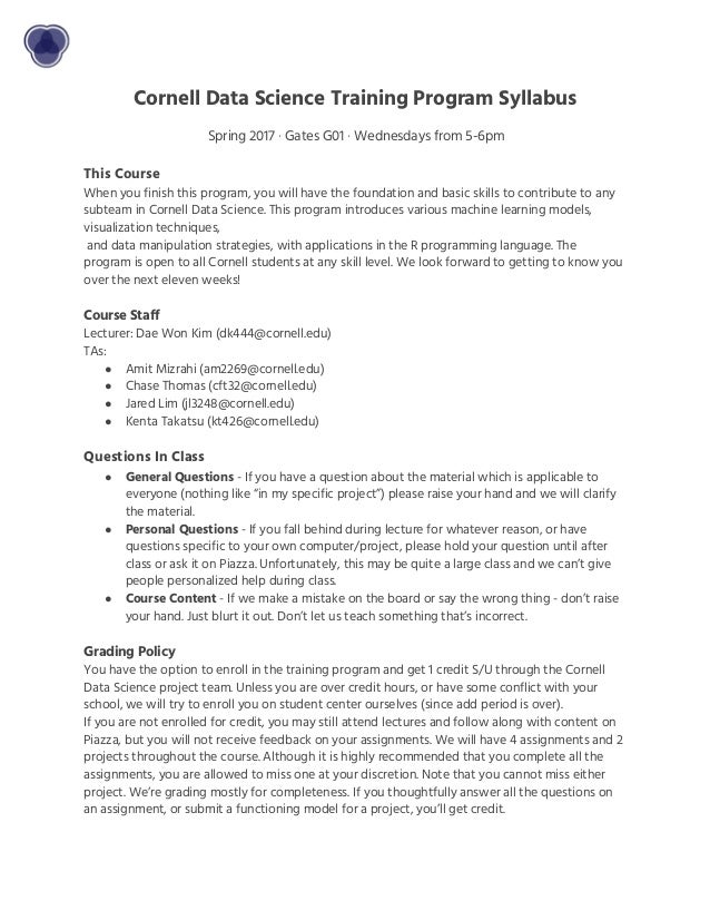 Phd coursework syllabus for computer science