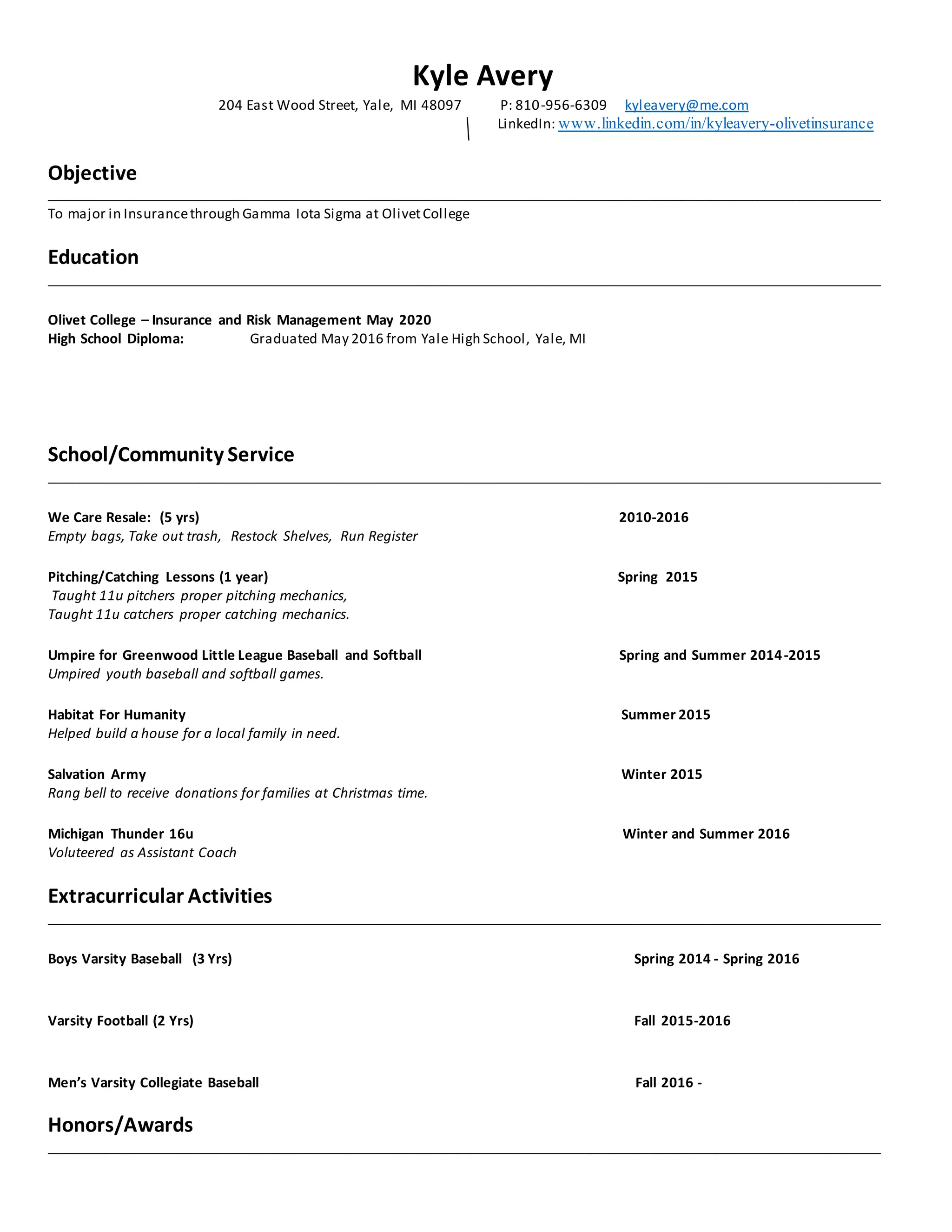 ResumeKyleAvery | PDF