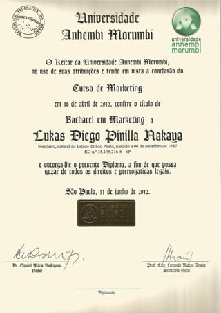 UAM - Bacharel em Marketing - Diploma