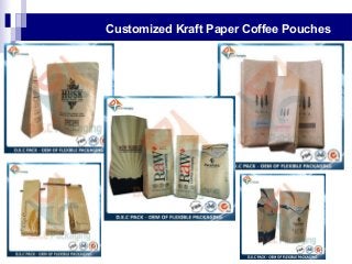 Customized Kraft Paper Coffee Pouches
 