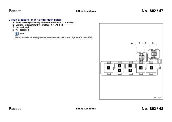 Vw Passat B6 Fuse Diagram