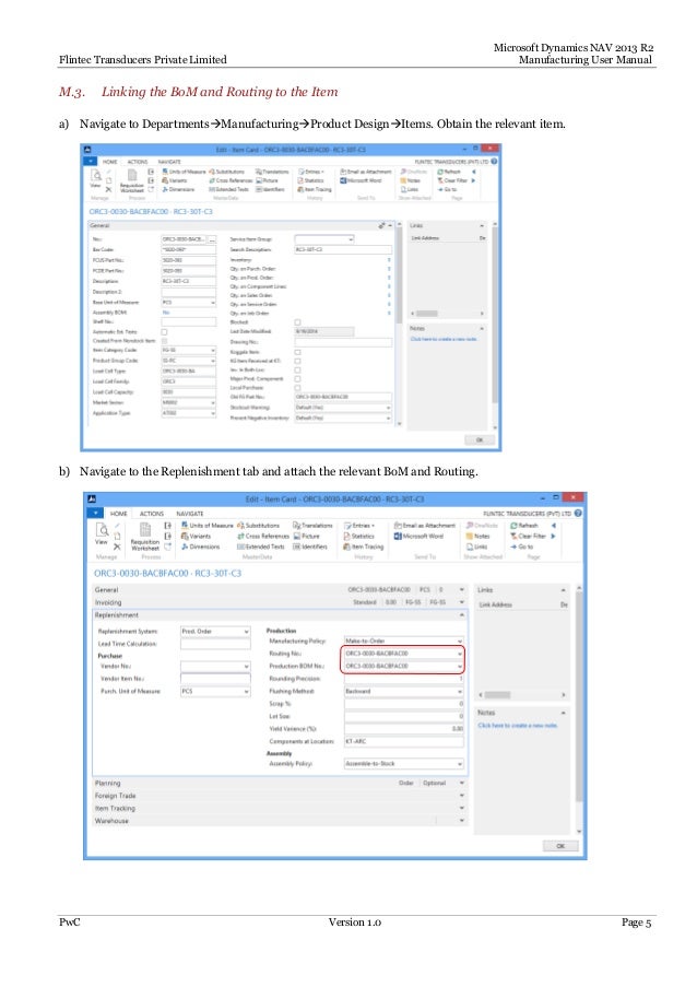 Microsoft Dynamics Nav 2013 User Manual