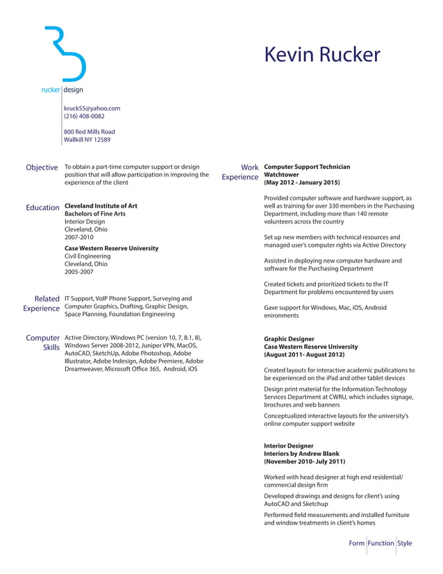 Kevin Rucker's Resume 2015 | PDF