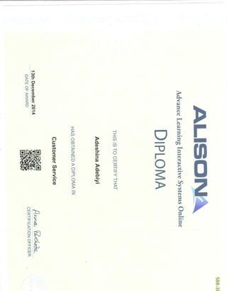 alison certificate