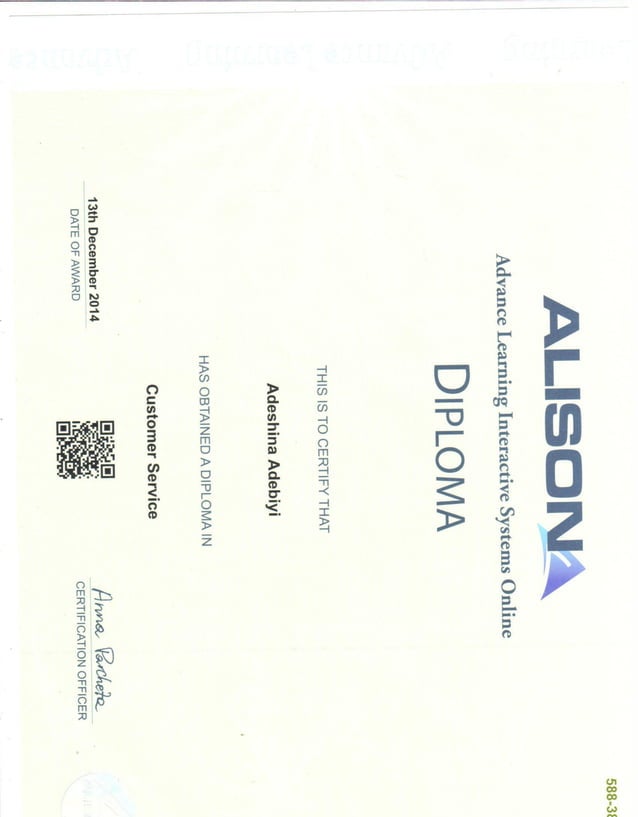 alison certificate alison certificate