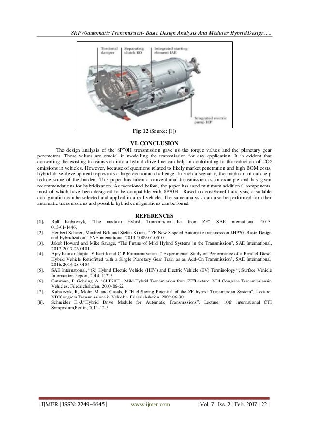 8HP70 Automatic Transmission Basic Design Analysis and Modular Hybri…