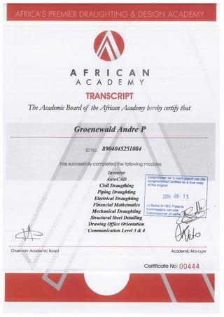 African Academy Certificate