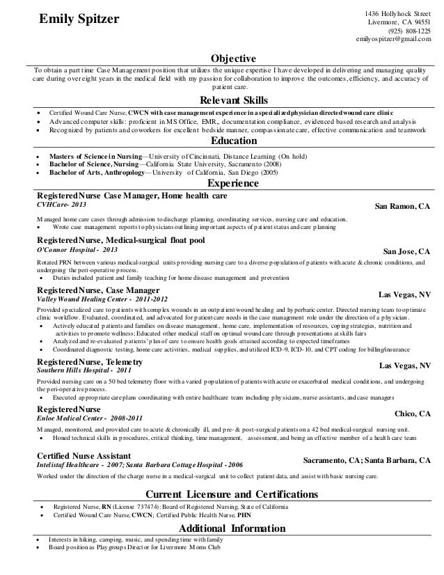 resume for board position