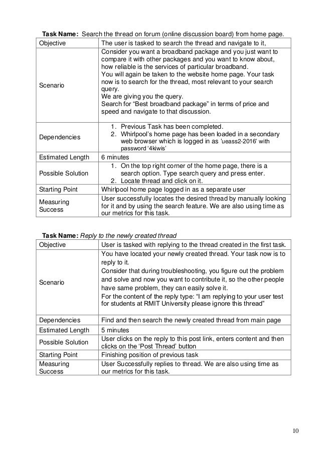 Usability Test Report Template